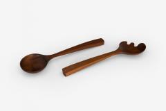 Arthur Espenet Carpenter Arthur Espenet Carpenter Teak Bowl with Utensils 1957 - 4144150