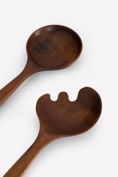 Arthur Espenet Carpenter Arthur Espenet Carpenter Teak Bowl with Utensils 1957 - 4144151