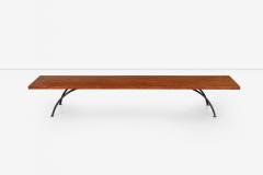Arthur Espenet Carpenter Arthur Espenet Carpenter Wrought Iron Coffee Table in Narra Wood 1960 - 4140043