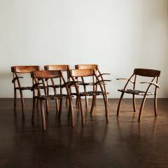 Arthur Espenet Carpenter Rare Set of Six Wishbone Chairs by Arthur Espenet Carpenter 1970s - 3814052