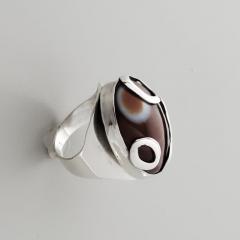 Arthur Smith Art Smith Sterling Silver Ring with Agate - 1732384