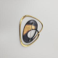 Arthur Smith Art Smith large Modernist Abstract Copper Brass Brooch - 1732375