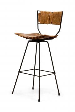 Arthur Umanoff American Mid Century Slatted Wooden Bar Stools - 4670749