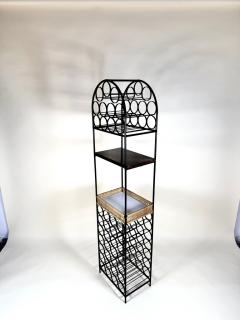 Arthur Umanoff Arthur Umanoff Iron Rattan Wine Rack with Shelves - 4175318