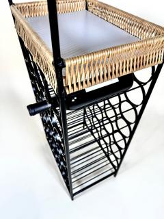 Arthur Umanoff Arthur Umanoff Iron Rattan Wine Rack with Shelves - 4175319