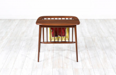 Arthur Umanoff Arthur Umanoff Walnut Spindle Side Table Magazine Rack Washington Woodcraft - 2536687