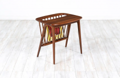 Arthur Umanoff Arthur Umanoff Walnut Spindle Side Table Magazine Rack Washington Woodcraft - 2536688