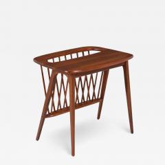 Arthur Umanoff Arthur Umanoff Walnut Spindle Side Table Magazine Rack Washington Woodcraft - 2537023