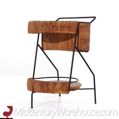 Arthur Umanoff Arthur Umanoff for Shaver Howard Mid Century Iron and Wicker Bar Cart - 3684030