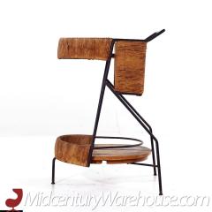 Arthur Umanoff Arthur Umanoff for Shaver Howard Mid Century Iron and Wicker Bar Cart - 3684032