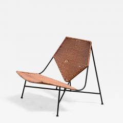 Arthur Umanoff Arthur Umanoff metal and rattan lounge chair - 1876485