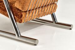 Arthur Umanoff Directional Chrome Lounge Chair and Ottoman 1971 - 2418901