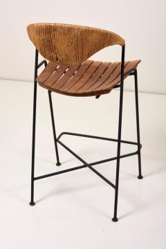 Arthur Umanoff Low Wrought Iron Arthur Umanoff Bar Stool - 968707