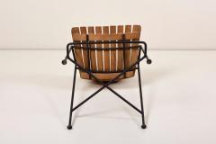 Arthur Umanoff Low Wrought Iron Arthur Umanoff Bar Stool - 968710