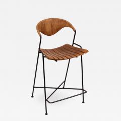 Arthur Umanoff Low Wrought Iron Arthur Umanoff Bar Stool - 968801