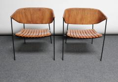 Arthur Umanoff Pair of Arthur Umanoff for Shaver Howard Modernist Lounge Chairs with Side Table - 2104690