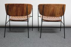 Arthur Umanoff Pair of Arthur Umanoff for Shaver Howard Modernist Lounge Chairs with Side Table - 2104691