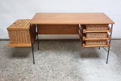 Arthur Umanoff Rare Maple and Iron Desk by Arthur Umanoff - 667530