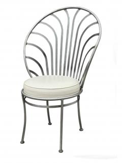 Arthur Umanoff Set of Six Stainless Postmodern Dining Chairs by Arthur Umanoff in Art Deco Form - 4333733