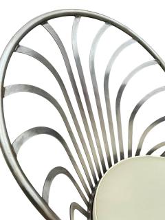 Arthur Umanoff Set of Six Stainless Postmodern Dining Chairs by Arthur Umanoff in Art Deco Form - 4333735