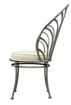 Arthur Umanoff Set of Six Stainless Postmodern Dining Chairs by Arthur Umanoff in Art Deco Form - 4333738
