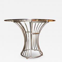 Arthur Umanoff Vintage Mid Century Arthur Umanoff Steel and Glass Table for Shaver Howard - 3531324