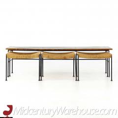 Arthur Umanoff for Raymor Mid Century Iron Bench with Nesting Stools - 3689558