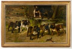 Arthur Wardle Portrait of English Bulldogs in a Kennel - 875353