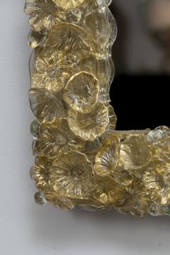 Artisan Blown Gold Floral Mirror - 3196899