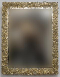 Artisan Blown Gold Floral Mirror - 3196902