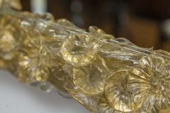 Artisan Blown Gold Floral Mirror - 3196916