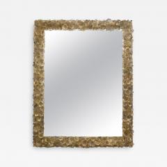 Artisan Blown Gold Floral Mirror - 3202510