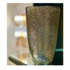 Artisan Bronze Murano Pulegoso Glass Vase - 3723621