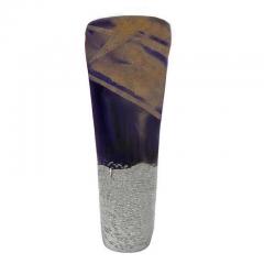 Artisan Cobalt Blue Murano Sommerso Glass Vase with Aventurina - 3236966