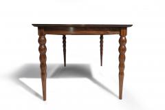 Artisan Custom Dining Table of Solid Black Walnut and Unique Turned Legs - 3893954