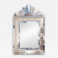 Artisan French Mirror With Reverse Etched Design 1940s - 2709709