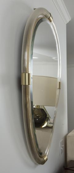 Artisan Murano Blown Gold Oval Torchere Mirror Contemporary - 3039870