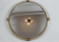 Artisan Murano Blown Gold Round Torchere Mirror Contemporary - 2671024