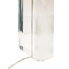 Artisan Pair of Large Lucite Block Table Lamps 1970s - 3426583