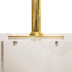 Artisan Pair of Large Lucite Block Table Lamps 1970s - 3426584