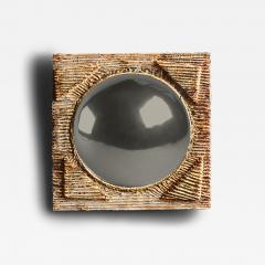 Artisanal Acetate Convex Mirror with Rope Detail Europe 20th C - 4754359