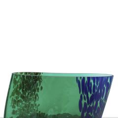Artisanal Green Murano Glass Vase 1970s Italian Design - 4270265