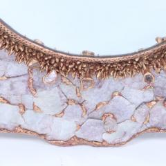 Artist made one of a kind lilac color mica and resin mirror  - 3247177