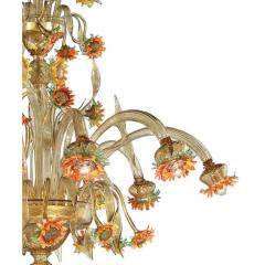 Artistic Venetian Sunflowers Murano Glass Chandelier - 4629906