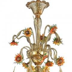 Artistic Venetian Sunflowers Murano Glass Chandelier - 4629907