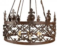 Arts And Crafts Wrought Iron Chandelier - 4141844