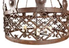 Arts And Crafts Wrought Iron Chandelier - 4141845