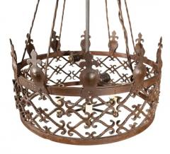 Arts And Crafts Wrought Iron Chandelier - 4141846