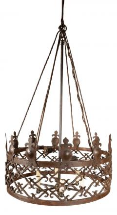 Arts And Crafts Wrought Iron Chandelier - 4141864