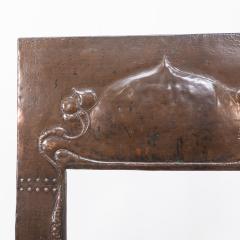 Arts Crafts Copper Fire Insert with Hand Crafted Stylized Floral Decoration - 4189390